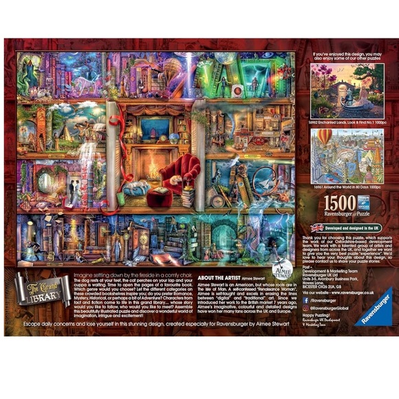 Ravensburger 1500 Piece Jigsaw Puzzle Aimee Stewart The Grand Library - Picture 10 of 14